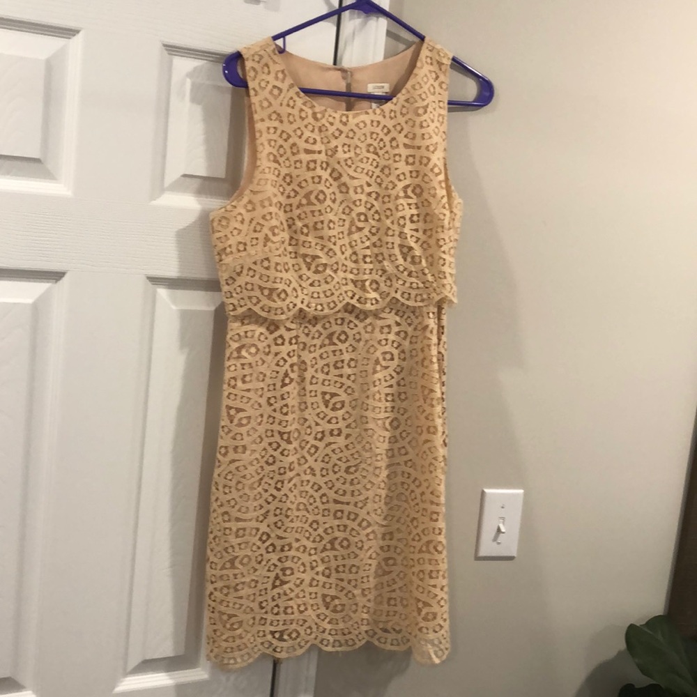 J Crew cream lace dress